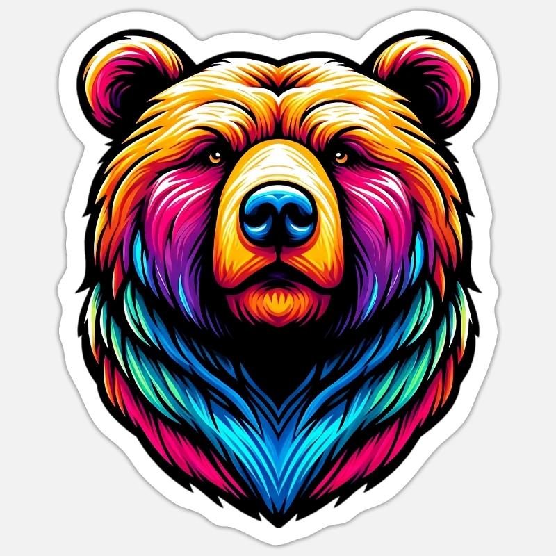Bear - Sticker size S (10 x 10 cm) - white matte