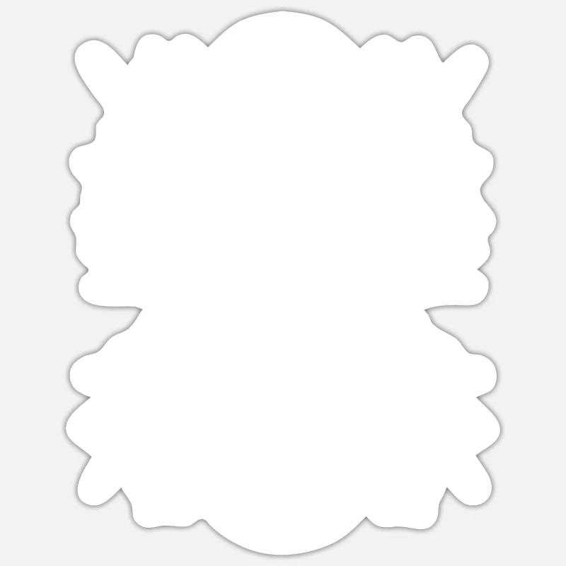 Patin ou matrice - Sticker taille S (10 x 10 cm) - blanc mat