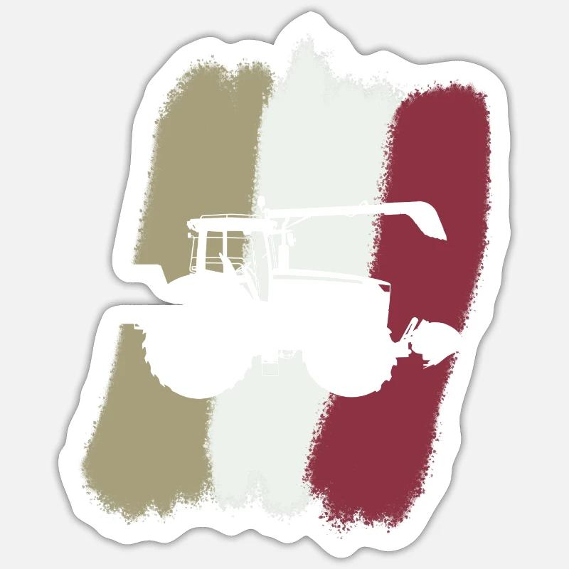 Fermier Ranch Fermier - Sticker taille S (10 x 10 cm) - blanc mat