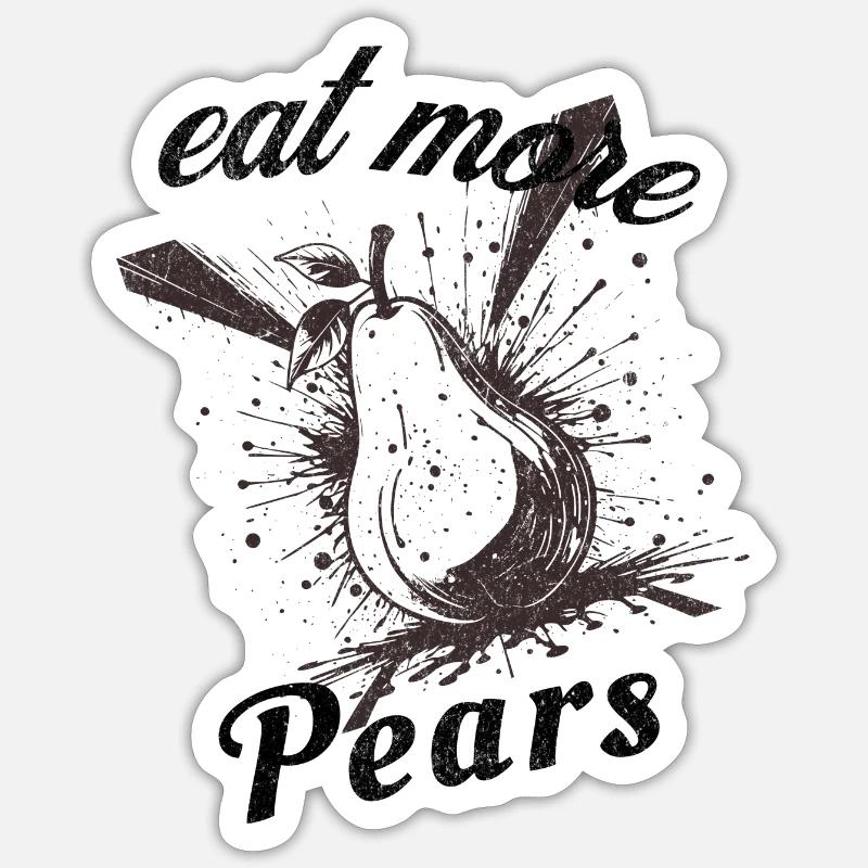 Pear - Sticker size S (10 x 10 cm) - white matte