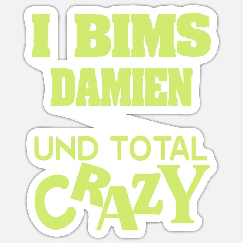 First name Damien - Sticker size S (10 x 10 cm) - white matte