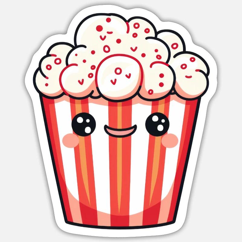 Style de dessin animé pop-corn Sticker taille S (10 x 10 cm)