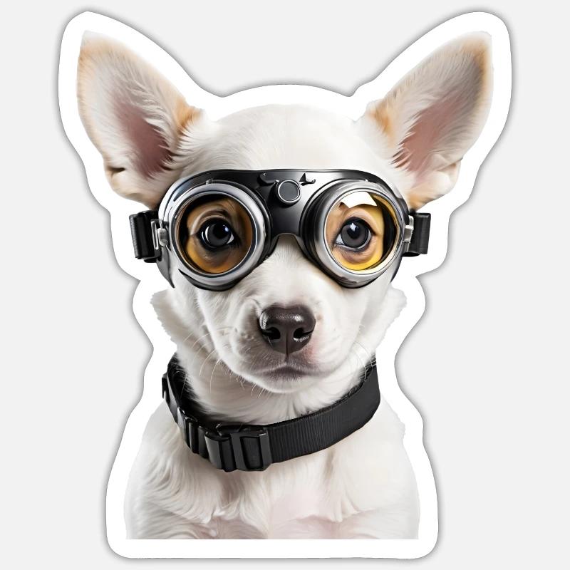 Glotzen - Sticker Größe S (10 x 10 cm) - Mattweiß