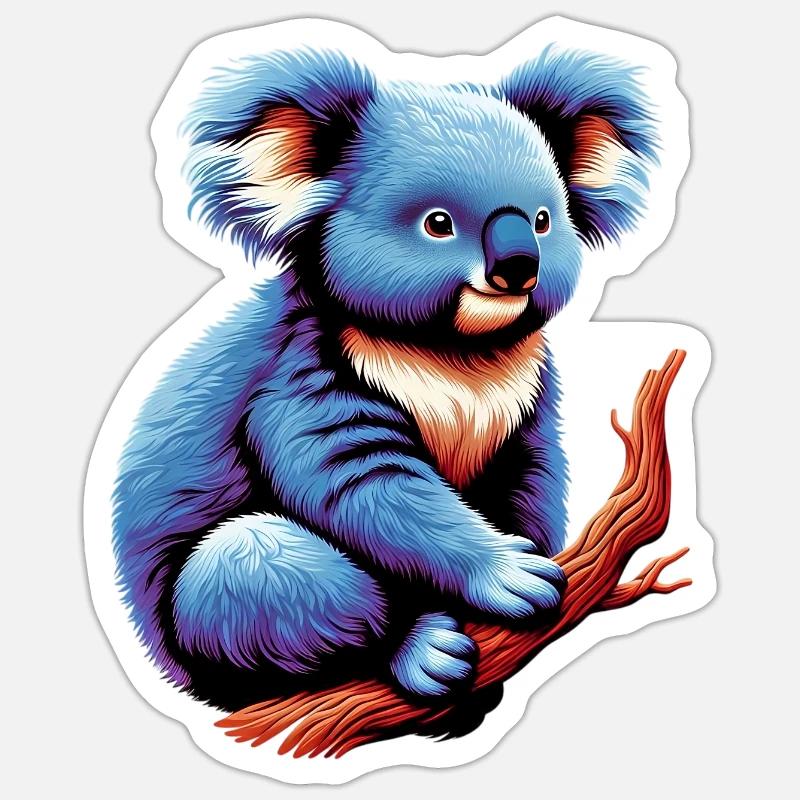 Koala - Sticker Größe S (10 x 10 cm) - Mattweiß