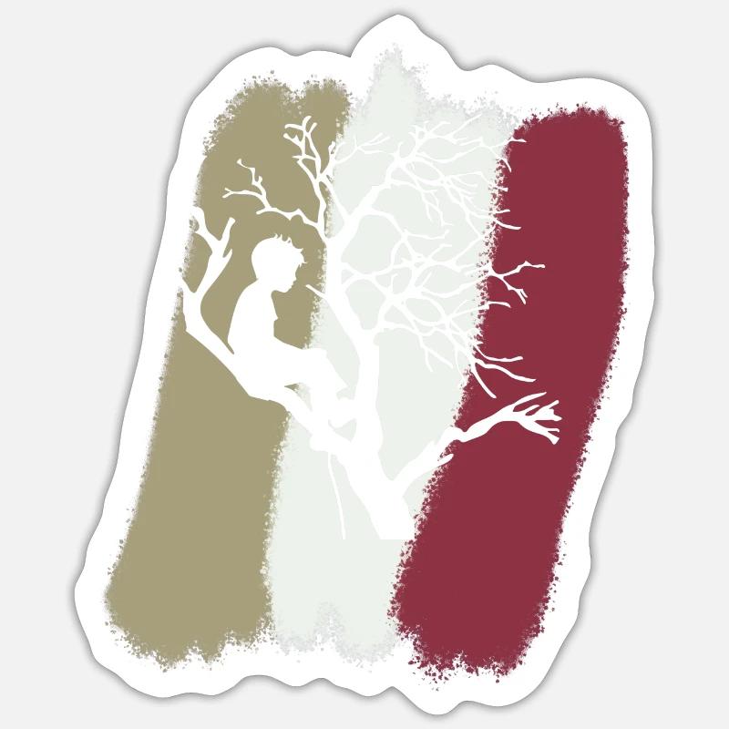 Klettern Aufstieg Kletterer Sticker Größe S (10 x 10 cm)