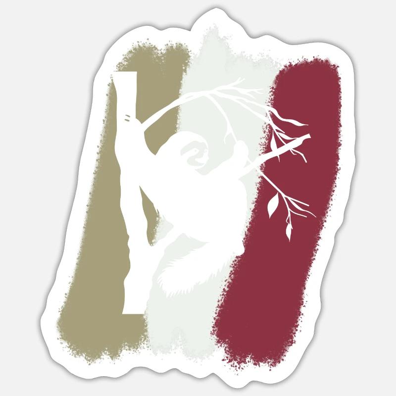 Frisson paresseux - Sticker taille S (10 x 10 cm) - blanc mat