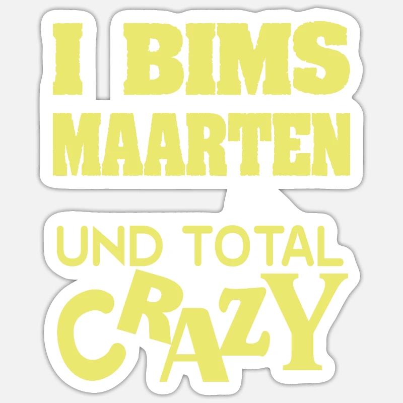 Dire Maarten - Sticker taille S (10 x 10 cm) - blanc mat