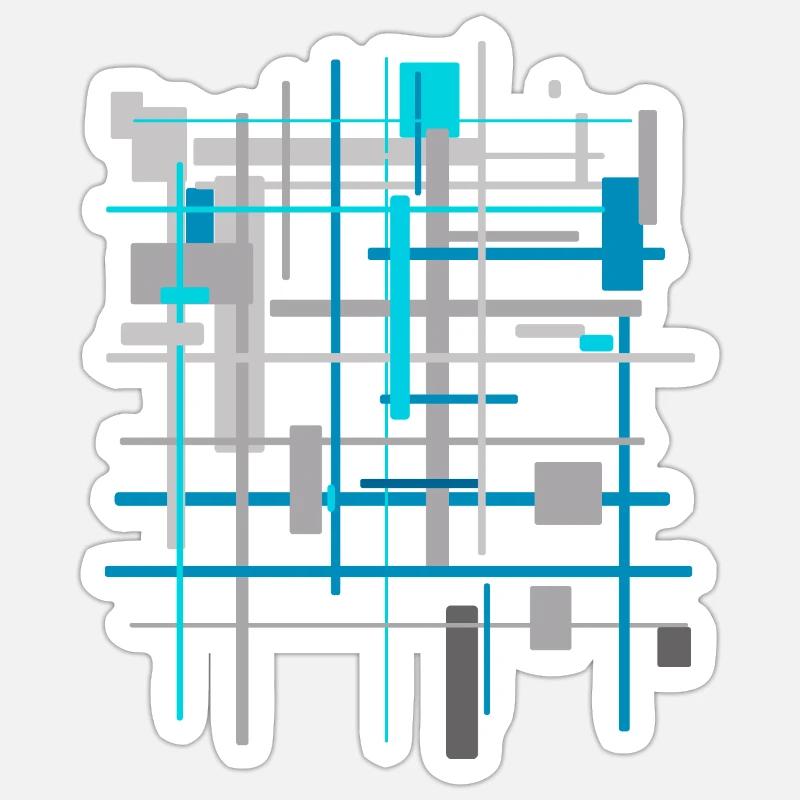 Modèles d’architecture - Sticker taille S (10 x 10 cm) - blanc mat
