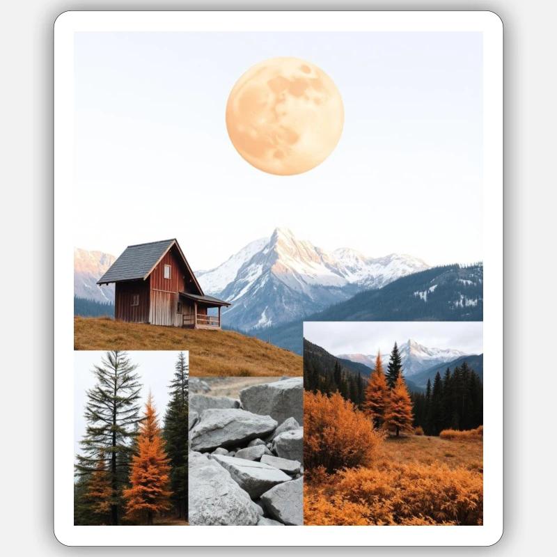 Hut. Sticker size S (10 x 10 cm)