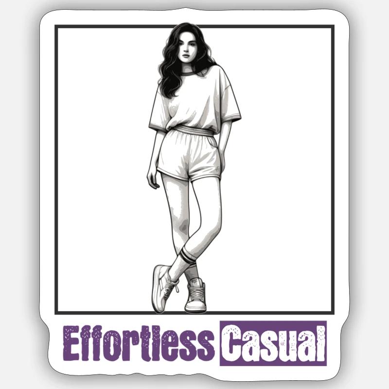 Décontracté sans effort ! - Sticker taille S (10 x 10 cm) - blanc mat