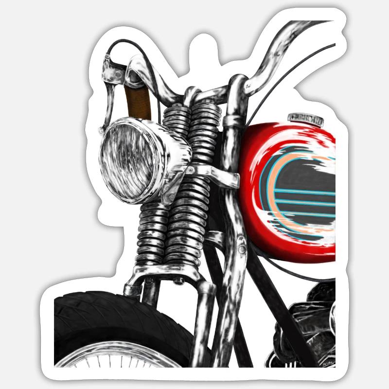 Chrome and Reflection - Sticker size S (10 x 10 cm) - white matte