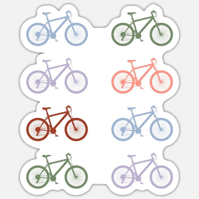 Mountain bikes - Sticker Größe S (10 x 10 cm) - Mattweiß