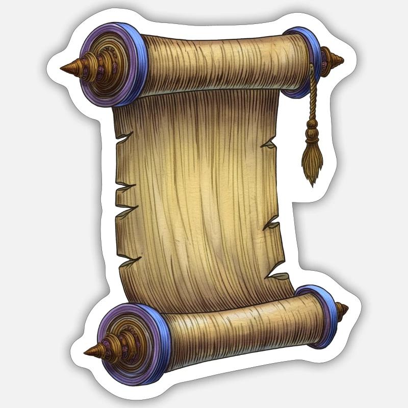 Scroll - Sticker size S (10 x 10 cm) - white matte