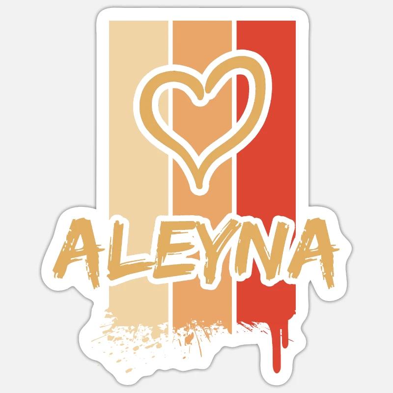 Aleyna - Sticker taille S (10 x 10 cm) - blanc mat