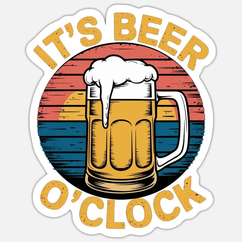 It s Beer o clock Sticker size S (10 x 10 cm)