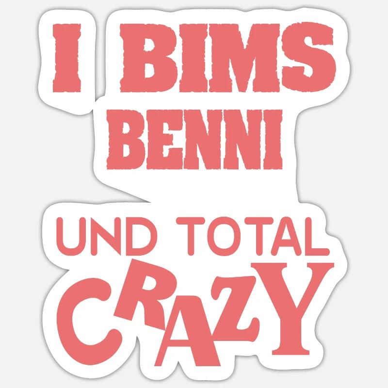 Gift for Benni - Sticker size S (10 x 10 cm) - white matte