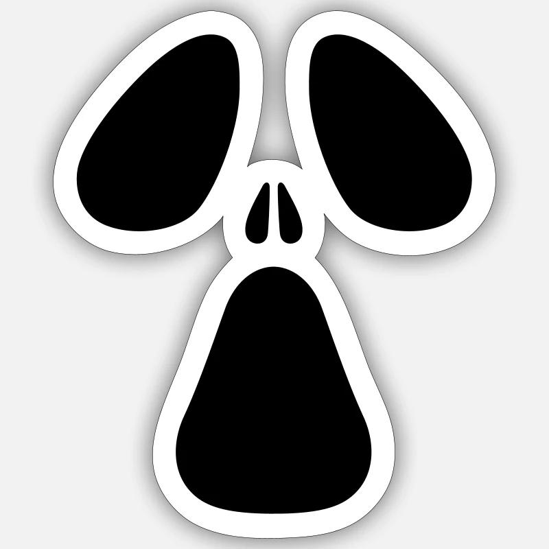AC Designs Halloween Ghost Face - Sticker size S (10 x 10 cm) - white matte