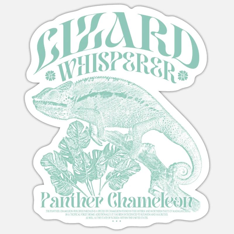 Pantherchamäleon Chamäleon Echsenflüsterer Sticker Größe S (10 x 10 cm)