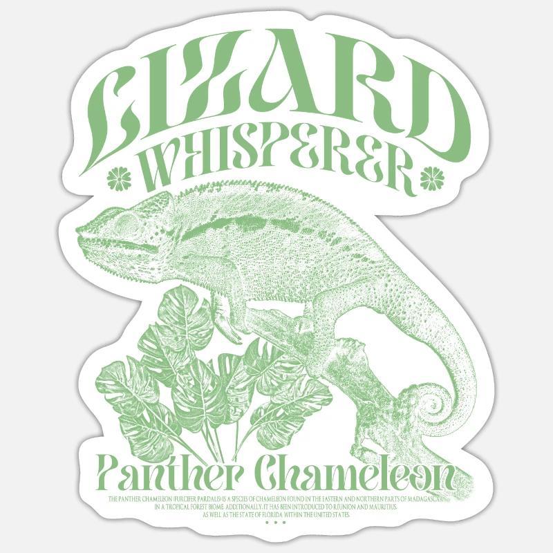 Pantherchamäleon Chamäleon Echsenflüsterer Sticker Größe S (10 x 10 cm)