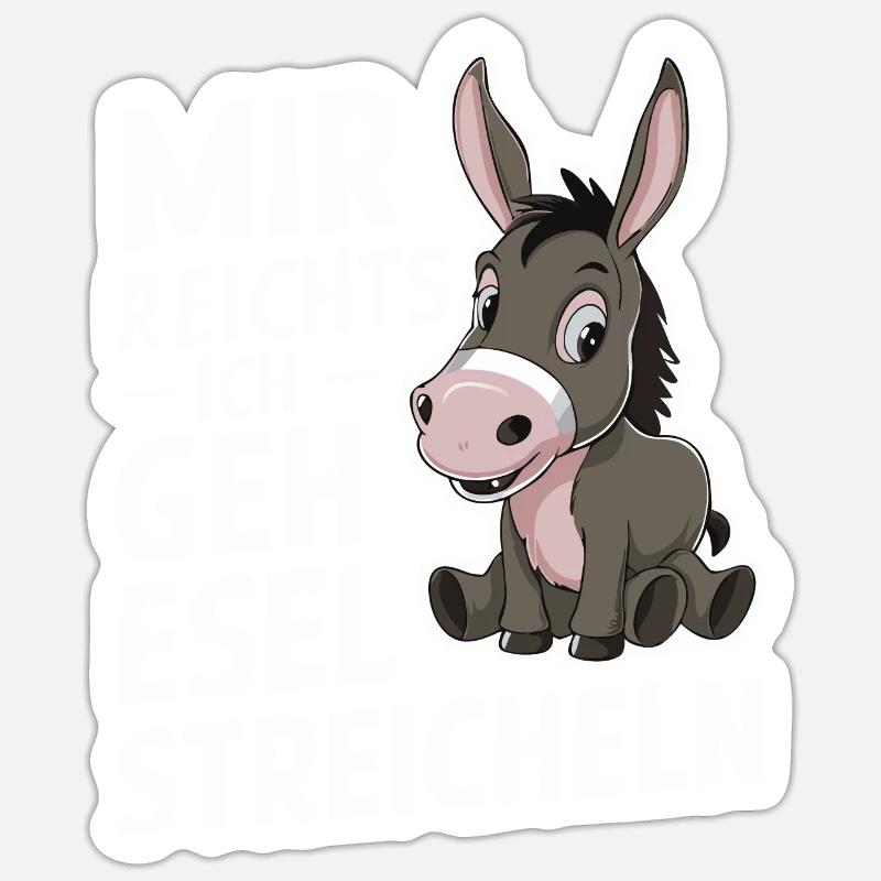Âne âne mulet Muli Sticker taille S (10 x 10 cm)