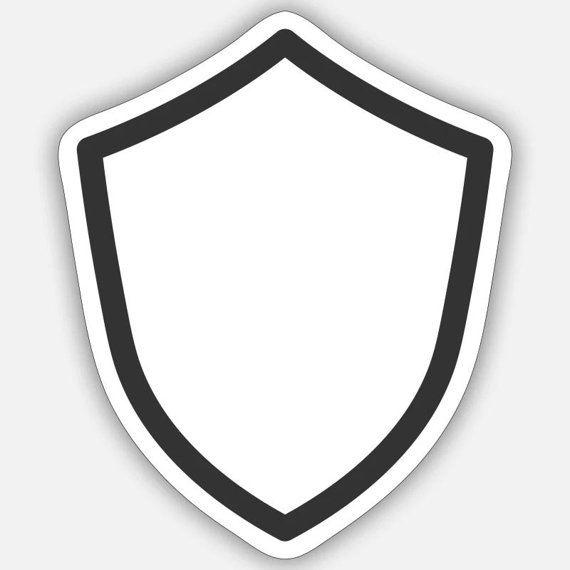 SHIELD - Sticker size S (10 x 10 cm) - white matte