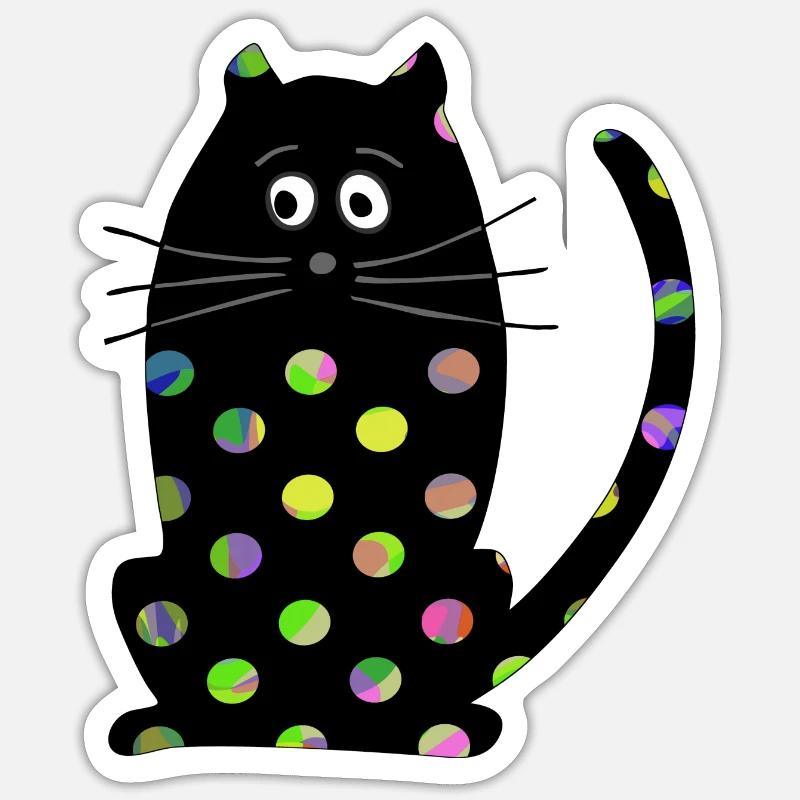 Cat - Sticker size S (10 x 10 cm) - white matte