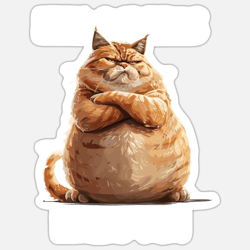 Chat minou je dois baiser - Sticker taille S (10 x 10 cm) - blanc mat