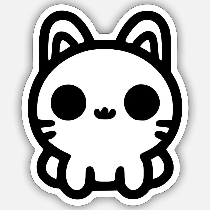 Cute Cat Sitting Sticker size S (10 x 10 cm)