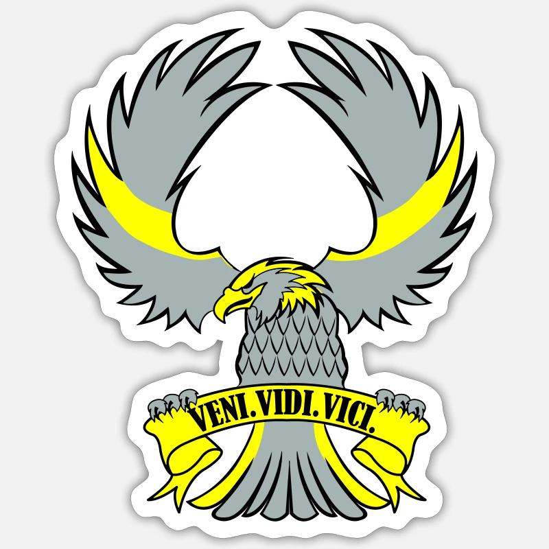 Adler Veni vidi vici - Sticker size S (10 x 10 cm) - white matte