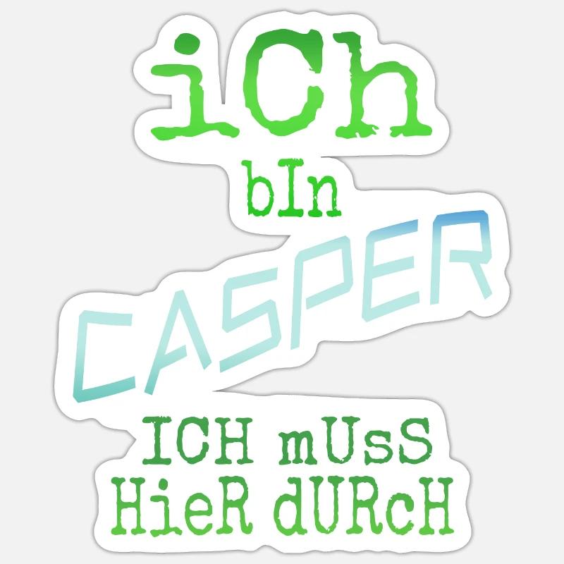 Casper as Casper - Sticker size S (10 x 10 cm) - white matte
