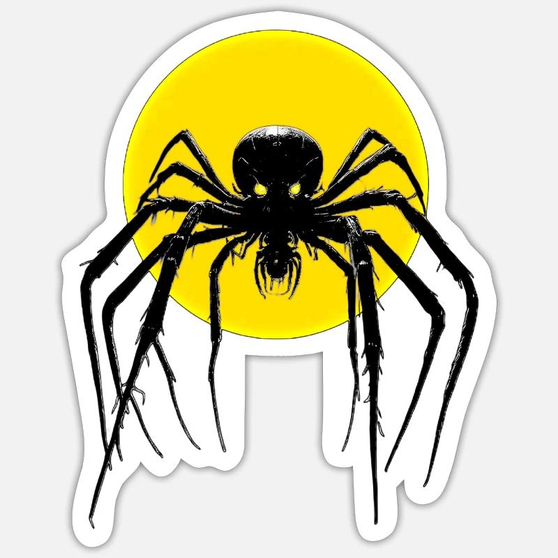 Spider - Sticker Größe S (10 x 10 cm) - Mattweiß