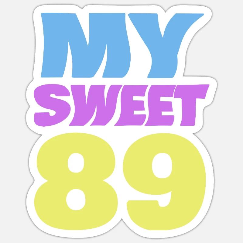 Doux 89 - Sticker taille S (10 x 10 cm) - blanc mat