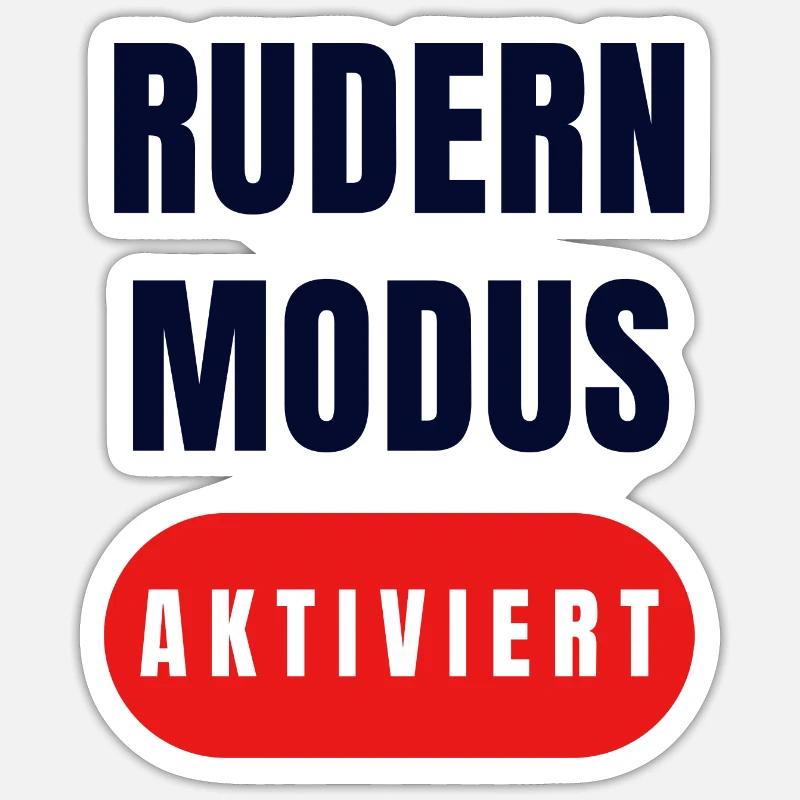 Rudder Mode Enabled - Sticker size S (10 x 10 cm) - white matte