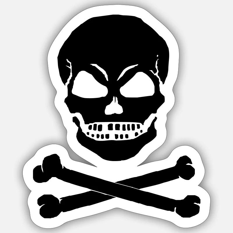 SCHAEDEL X - 1C - Sticker Größe S (10 x 10 cm) - Mattweiß