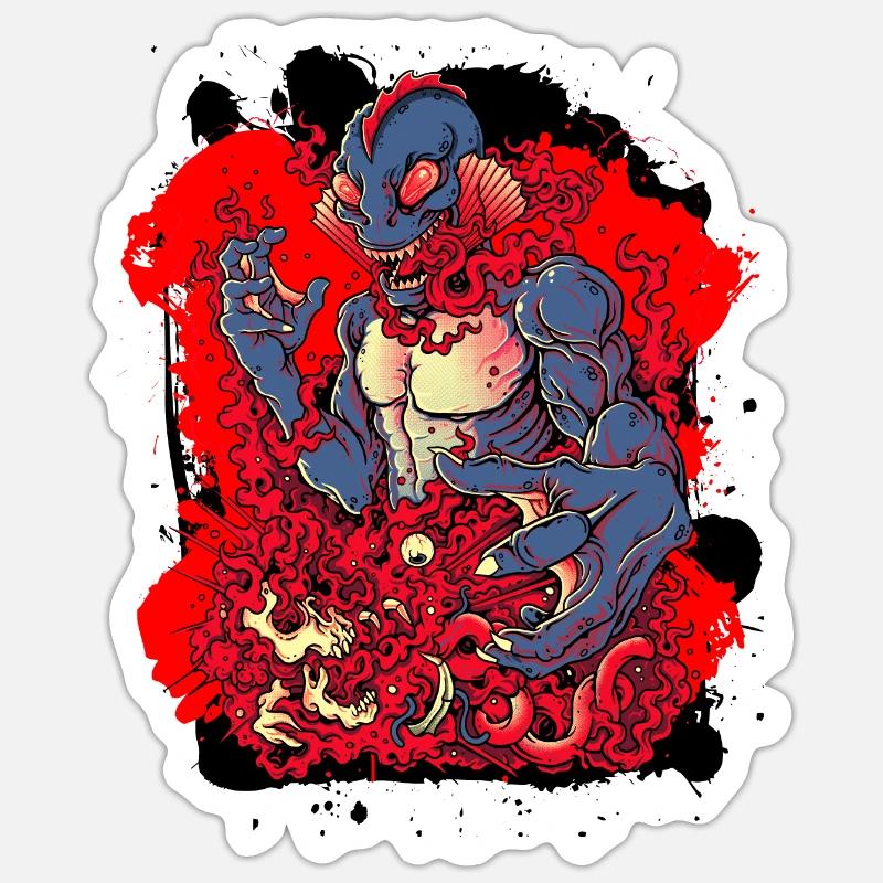 Fantasy Horror Creature - Death Lagoon Sticker size S (10 x 10 cm)