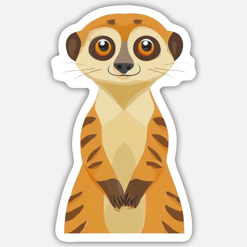 Erdmännchen Sticker Größe S (10 x 10 cm)