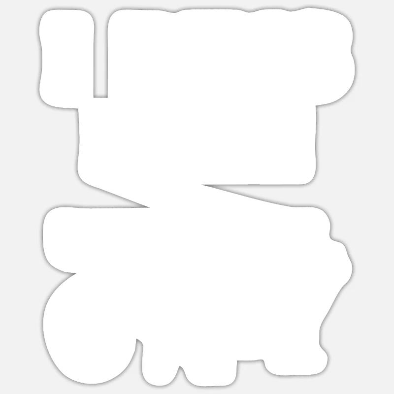 Lucien - Sticker taille S (10 x 10 cm) - blanc mat