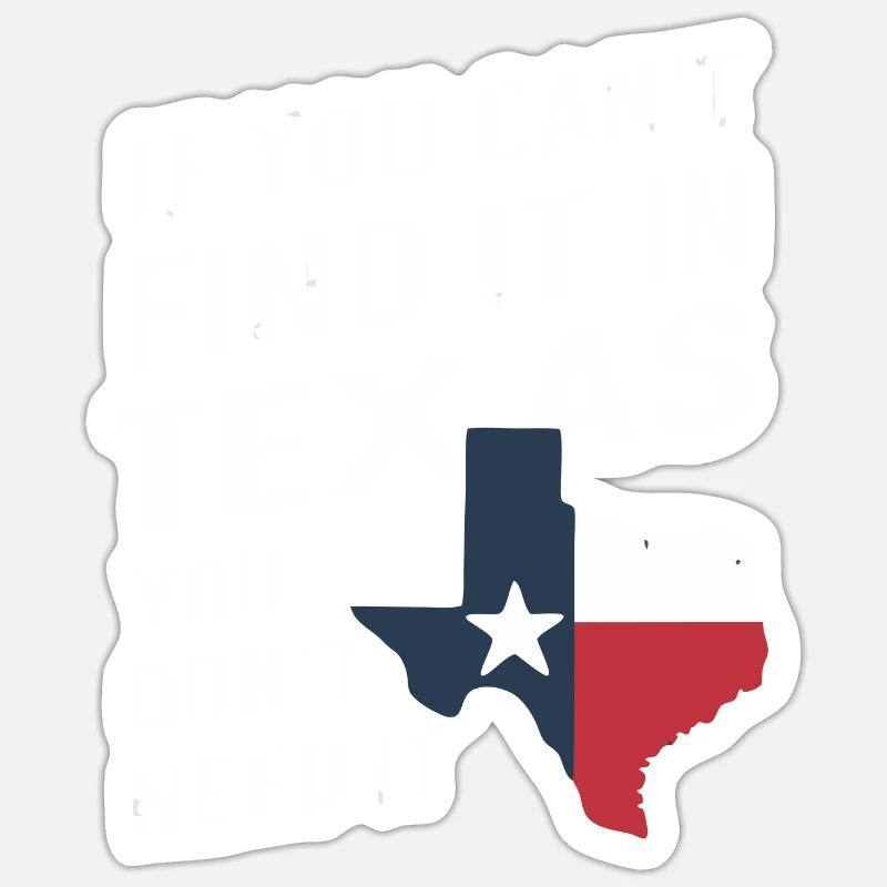 État du Texas Texans Texas - Sticker taille S (10 x 10 cm) - blanc mat