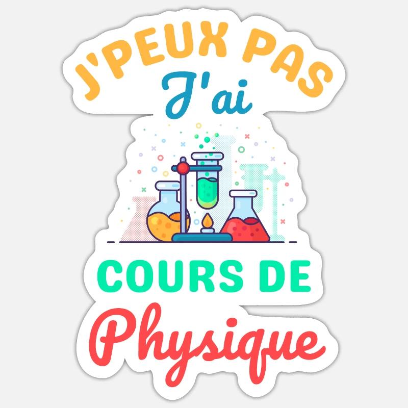 Cours de physique Sticker taille S (10 x 10 cm)