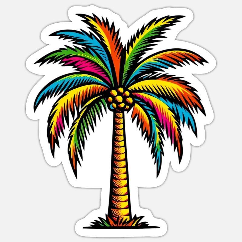 Palm tree Sticker size S (10 x 10 cm)