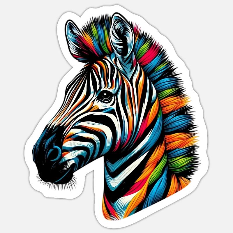 Zebra Sticker Größe S (10 x 10 cm)