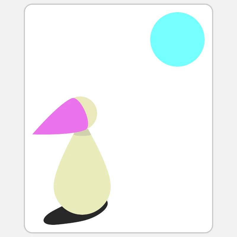 Cadeau de Clair de Lune Sticker taille S (10 x 10 cm)