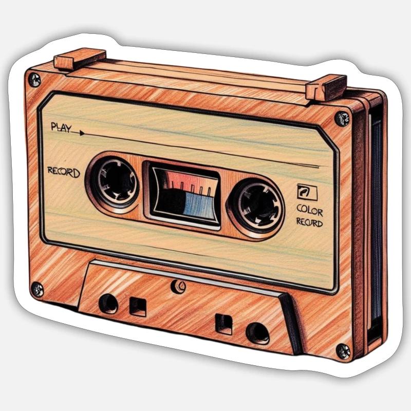 Cassette Sticker size S (10 x 10 cm)