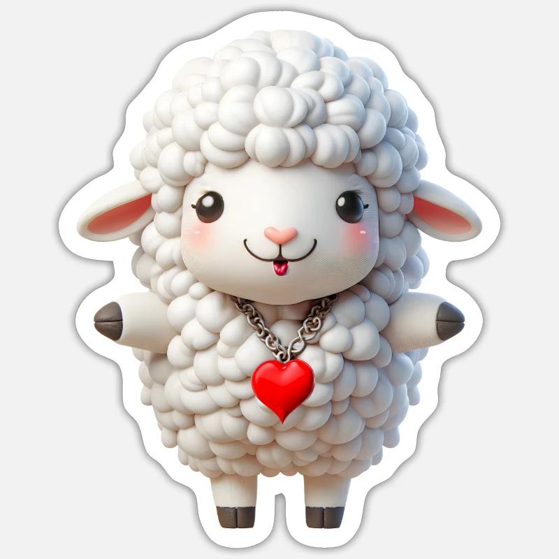Sheep 1 - Sticker size S (10 x 10 cm) - white matte