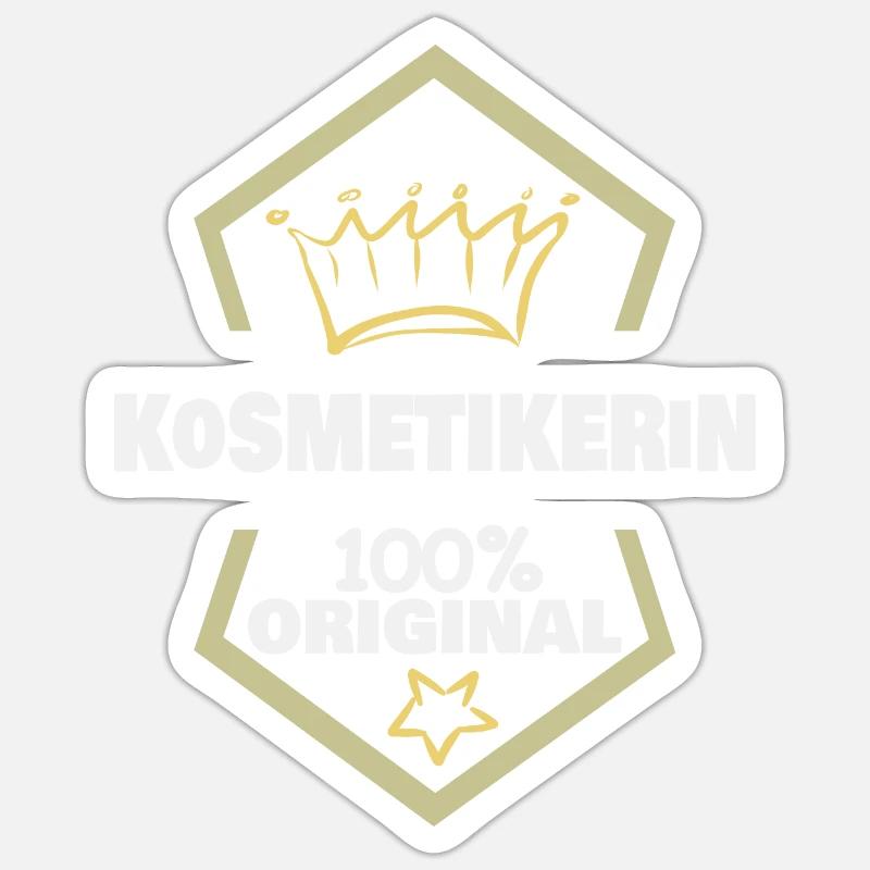L’esthéticienne comme travail - Sticker taille S (10 x 10 cm) - blanc mat