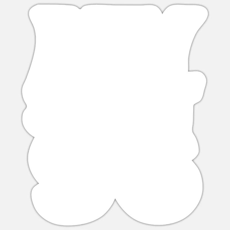 Doux 96 - Sticker taille S (10 x 10 cm) - blanc mat