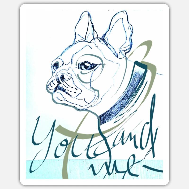 Frenchie - Sticker size S (10 x 10 cm) - white matte