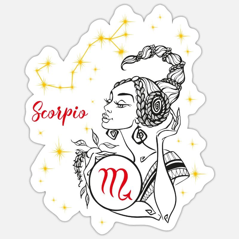 Scorpio - Sticker size S (10 x 10 cm) - white matte