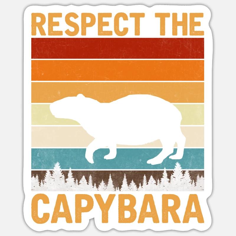 Capybara - Sticker Größe S (10 x 10 cm) - Mattweiß