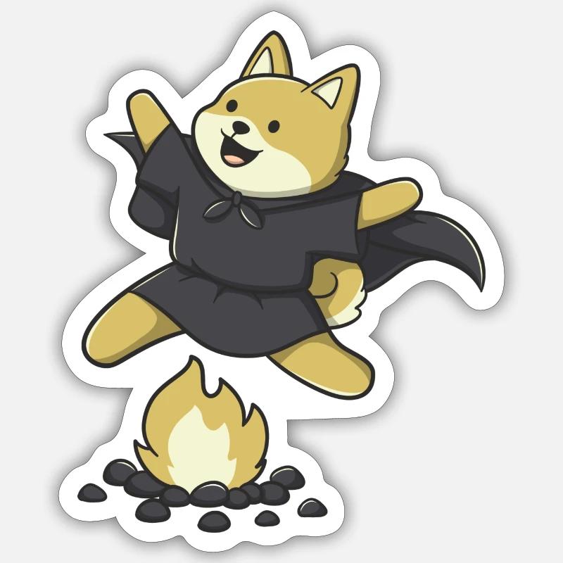 Magic Degen - Fire - Sticker size S (10 x 10 cm) - white matte